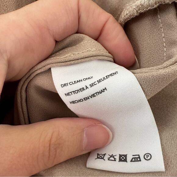 NWT BHLDN Anthropologie Champagne Remy Cowl Neck Faux Wrap Satin Gown 18W - Picture 5 of 10